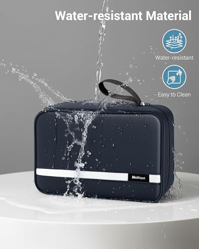 Maliton Toiletry Bag for Men & Women Travel Toiletry Bag Hanging Toiletry Bag Hygiene Organizer with 4 Compartments Waterproof Bathroom Shower Bag Large Toiletries Travel Bag(Black (Navy Blue) - color: Navy Blue