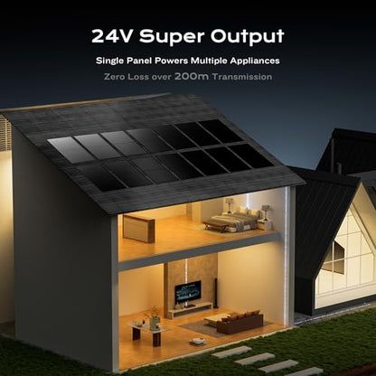 EPOCH 800W Bifacial Solar Panels,N-Type Class A 12/24 Volt Monocrystalline Solar Panel, High-Efficiency Waterproof Solar Module for RV Camping, Boat, Marine,Off-Grid[400w×2pcs]