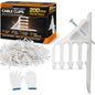 200 Pcs Multi-Cable Staples, Cable Stackers with Steel Nails Compatible with Romex NM Cable Coaxial, CAT5 CAT6 Data Cable, Electrical Wire Clip for Wood Studs In-Wall Wiring and Cable Management White - color: White-Without Locking Clip