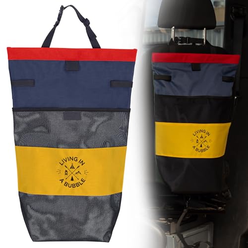 Living in a Bubble Wet Dry Laundry Bag – Portable Waterproof Laundry Hamper for RV, Campervan & Travel – Foldable Clothes Organizer with Separate Wet & Dry Compartments - color: Colorful, size: Utility Bag