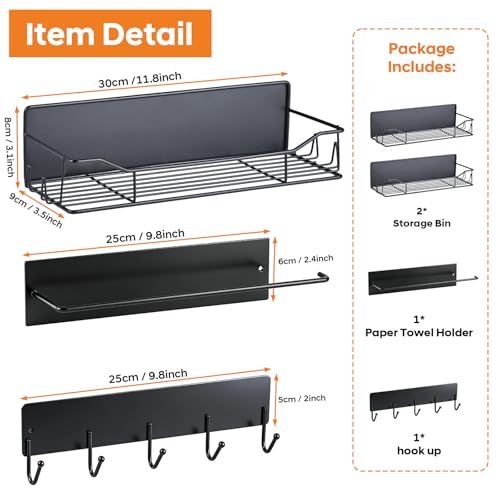 Magnetic Grill Caddy with Bins, BBQ Tool Organizer with Paper Towel Holder