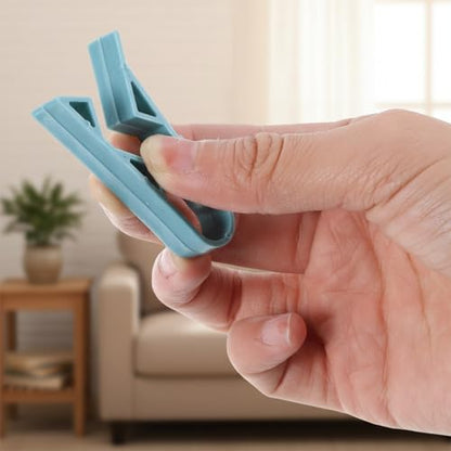 Xthrotsenk 20Pcs Trash Bag Clips for Trash Can Garbage Bag Clips Anti-Slip Trash Can Clip to Hold Bags in Place for Family Kitchen Hotel Restaurant Garbage Bins (Blue and Green)