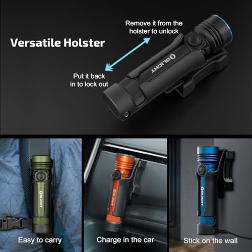 OLIGHT Seeker 4 Pro Rechargeable Flashlights, 4600 Lumens High Powerful Bright LED Light with USB C Holster, Waterproof IPX8 for Emergencies, Camping, Searching (OD Green) - color: OD Green