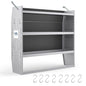 SV-5246 Steel Low/Mid/High Roof Van Shelving Storage System Fits Transit, GM, NV, Promaster, Sprinter and Metris, Contoured Shelving Unit, 52" W x 46" H x 13" D