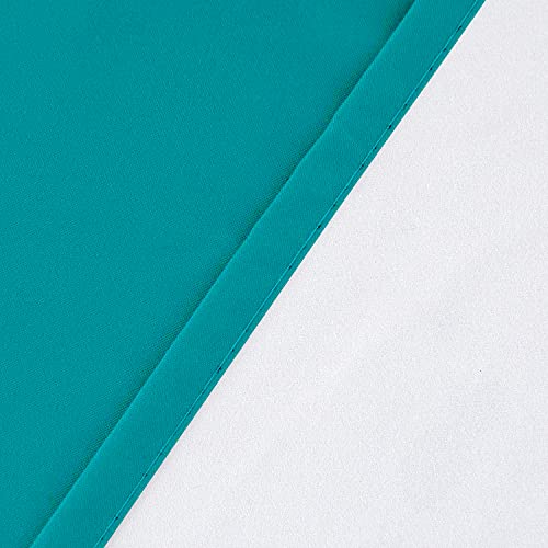 Diamond Home Linens Kitchen Window Curtain Tiers - Basement Valances Insulated 3 Layer Blackout Curtain Panels Modern Design for Kitchen, Nursey,Bathroom, 27 x 24 inch,1 Pair,Teal - color: Teal, size: 27"W x 24"L (Pack of 2)