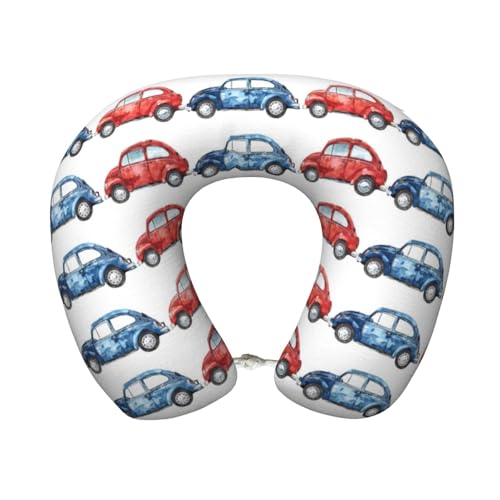 Colorful Car Travel Pillow Comfortable Soft Memory Foam Neck Pillow for Travel Airplane Driving Office - color: Color-16