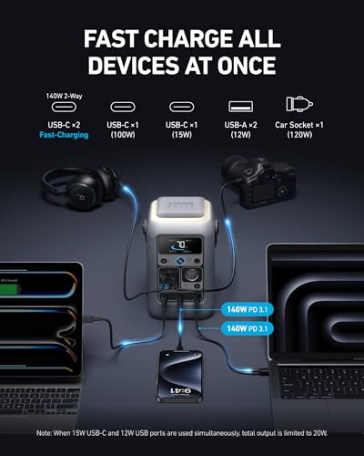 Anker SOLIX C300 DC Power Bank Station and 60W Solar Panel, 288Wh Portable Power Station, LiFePO4 Battery, 300W Solar Generator, for Outdoor, Camping, Traveling, and Emergencies - style: C300 DC + 60 W Solar Panel