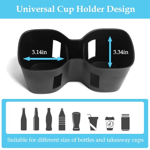 Front Cup Holder Compatible with Honda 2023-2025 2026 CRV Accessories (Include HEV) TPE Material Front & Rear Insert Center Console Organizer - color: for Honda 2023-2026 CRV (Front)