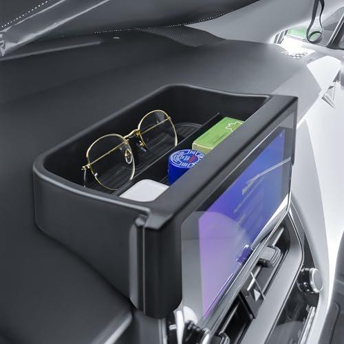 RUNROAD Dashboard Organizer Tray Compatible with Toyota Corolla 2019-2026 and Corolla Cross 2022-2026 Accessories, Dash Board Behind Screen Storage Box Coin Holder (ONLY Fit 8-inch Touch Screen)