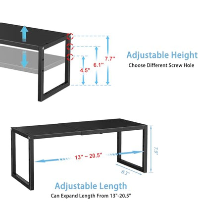 2 Pack Expandable Kitchen Cabinet Shelves Organizer,Heavy Duty Metal Shelving Units and Storage,Stackable Adjustable Kitchen Storage Organization Shelves Rack for Counter Cupboard Pantry,Length:20.5" - size: 2 Tier: 8.3"D x 20.5"W x 15.8"H