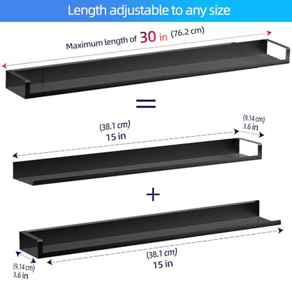 SZJHXIN 4X Strong Magnetic Stove Top Shelf, Adjustable 15-30 Inches, Fits Various Stove Lengths, Kitchen Organizer, Holds Spices, Condiments and BBQ Sauces (Matte Black) - color: Matte Black