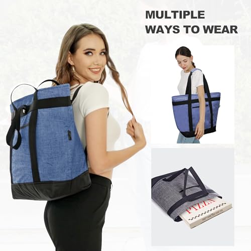 BeeGreen Insulated Cooler Bag Leakproof Freezer Shopping Tote for Groceries Heavy Duty Thermal Food Delivery Bag - color: Blue, style: Sling Cooler