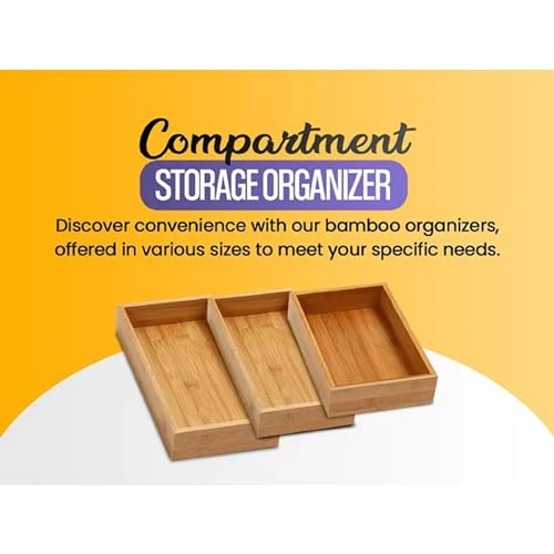 YBM HOME Bamboo Drawer Organizer Storage Box for Kitchen Drawer, Junk Drawer, Office, Bedroom, Children Room, Craft, Sewing, and Bathroom, 2 Pack 6x15x2 inch - size: 6x15x2 inch ( Pack of 2 )