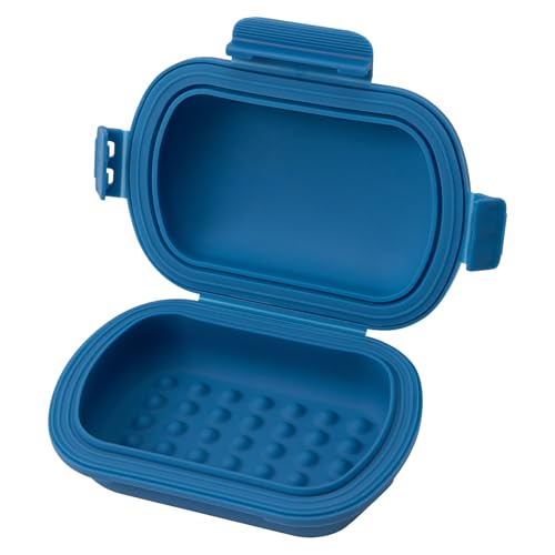 Silicone Travel Soap Case – Leakproof Bar Soap Holder with Lid, Shatterproof Soap Container for Bar Soap & Shampoo Bars, Travel Essentials for Camping, Gym, Hiking –2026 Version Blue1 Pack - color: Blue