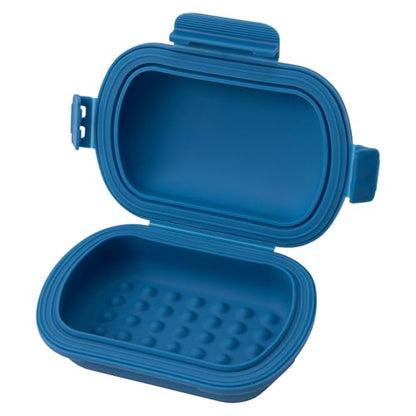 Silicone Travel Soap Case – Leakproof Bar Soap Holder with Lid, Shatterproof Soap Container for Bar Soap & Shampoo Bars, Travel Essentials for Camping, Gym, Hiking –2026 Version Blue1 Pack - color: Blue