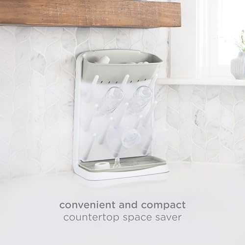 Ubbi Vertical Baby Bottle Drying Rack, Space Saving Countertop Drying Rack Baby Organizer, Oat - color: Oat Vertical Drying Rack