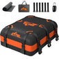 Car Rooftop Cargo Carrier Bag 20 Cubic Feet, 100% Waterproof Heavy Duty Car Roof Bag for All Vehicle with/Without Racks - Anti-Slip Mat, 6 Door Hooks, Storage Bags, 5CM Straps(Orange)