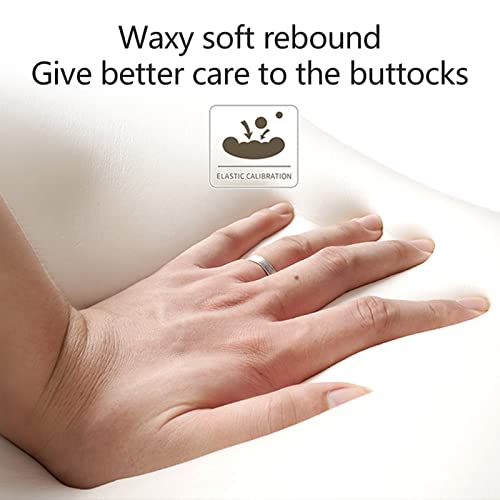 Car Seat Cushion Pillow, 3.9in Wedge Driver Seat Cushion for Driving, Memory Foam Car Booster Seat Cushion Pad for Truck, Office, Wheelchair,Brown - color: Brown