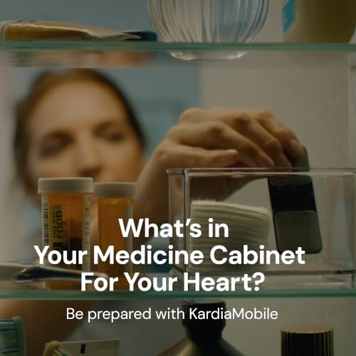 KardiaMobile 1-Lead EKG Monitor, Medical-Grade FDA-Cleared Personal Heart Monitor, Detects Normal, AFib & Arrhythmias, 30 Second Results, Works with Smartphones, Pocket Size, No Subscription Required