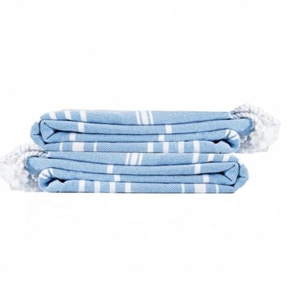 Cotton Turkish Beach Towel with Towels Oversized 36"x72" Pool Absorbent Extra Large Quick Dry Sand Travel Towel (Azure Bliss, 2 Pack) - color: Azure Bliss, size: 2 Pack