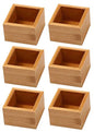 YBM HOME Bamboo Drawer Organizer Storage Box for Kitchen Drawer, Junk Drawer, Office, Bedroom, Children Room, Craft, Sewing, and Bathroom, 6 Pack 3x3x2 inch - size: 3x3x2 inch ( Pack of 6 )