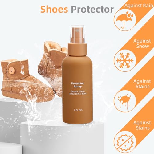 Suede Care Kit, Deep Cleaning Shoe Cleaner with Water and Stain Repellent Spray | Professional Grade Suede Brush & Eraser Set for Restoring Nubuck, Sheepskin Shoes and Boots