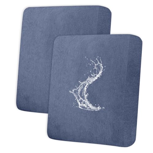 Waterproof Couch Cushion Covers - Stretch Washable Slipcover with Elastic Non-Slip Design, Furniture Protector for Pets,Kids (2 Cushion Loveseat, Blue Grey) - color: Blue Grey, size: 2 Cushion Loveseat