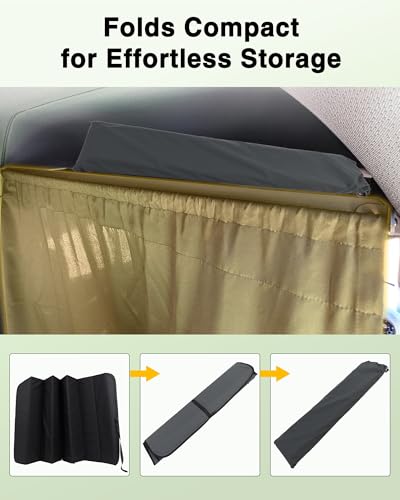 Insulated Blackout Windshield Cover for Privacy & Sun Protection, All-Season Van Life Camping Window Shade, Fit for Ford Transit 150 250 350 Medium/High Roof 2015-2025, Gray - size: Front Windshield