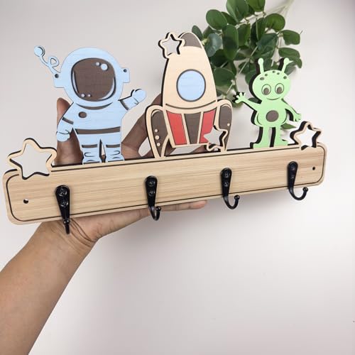 Dog Leash Holder for Wall Mount, Farmhouse Wooden Dog Claw Hooks, Paws Key Rack Accessories for Rustic Home Decor (Space) - size: space