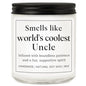 Uncle Gifts for Men, Happy Birthday Fathers Day Gift for Uncle from Niece Nephew, Funny Sentimental Present Ideas for Him - Lavender Scented Candle - style: Uncle