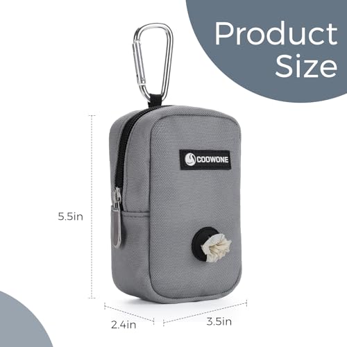 Dog Treat Pouch with Clip, Treat Pouches for Pet Training, Small Dog Treat Container Treat Bag for Leash, Waterproof Dog Treat Bag, Hands-free Training Pouch - color: Grey
