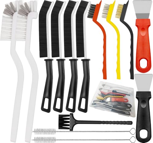 15PCS Crevice Cleaning Brush Grout Brush, Hard Bristle Cleaning Supplies for Bathroom, Kitchen, Window Sill, Tile Corners & Household Deep Cleaning