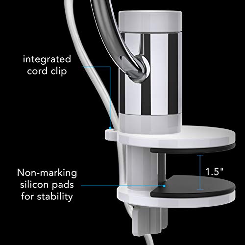 Vornado Pivot Clip Personal Air Circulator, 3-Speed, Portable Desk Fan with Multi-Surface Clip, 360-Degree Adjustable Axis, 9 in Tall, 4 in Diameter, Whisper Quiet, Ice White - color: White