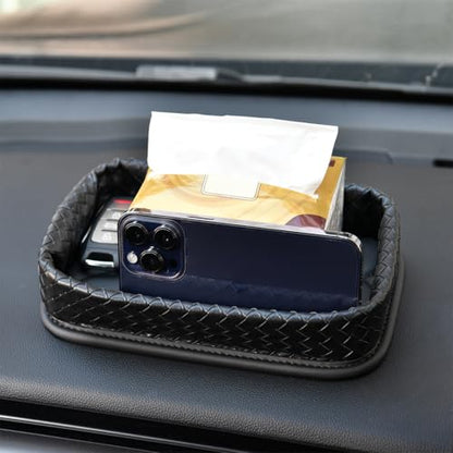 Car Dashboard Storage Box Loose Items Organizer - Suitable For Car, Office, Living Room, Dining Room And Other Scenarios (black a) - color: black a