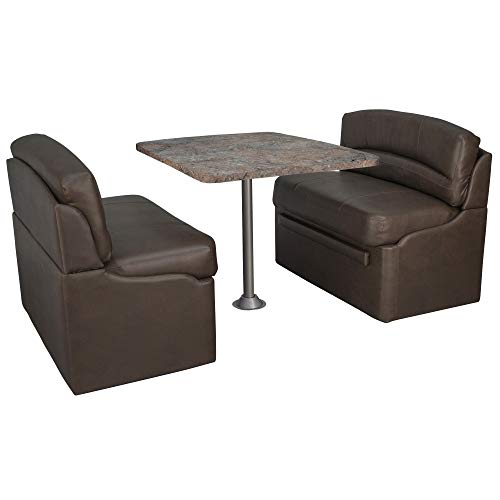 RecPro 36" RV Dinette Booth Set with Table and Leg | Two Dinette Booths (Chestnut, Luna Imperial) - color: Luna Imperial, size: Chestnut