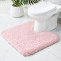 Toilet Rugs U-Shaped Mat 24x22, Contour Bathroom Mat - Ultra Soft & Absorbent Microfiber, Quick-Dry, Machine Washable with High Density Foam Latex Non Slip Backing, Pink - color: Pink, size: 24" X 22"(Toilet Rug)