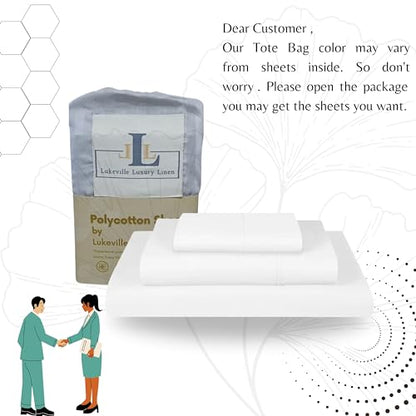 Lukeville Luxury Linen 3-Piece Cot Sheet Set - 25" x 75" x 9" - White Solid - color: White, size: Cot Sheet 25"x 75"