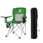 Elevon Camping Chair, Portable Folding Outdoor Chair with Arms, Cup Holder and Carry Bag - color: Green