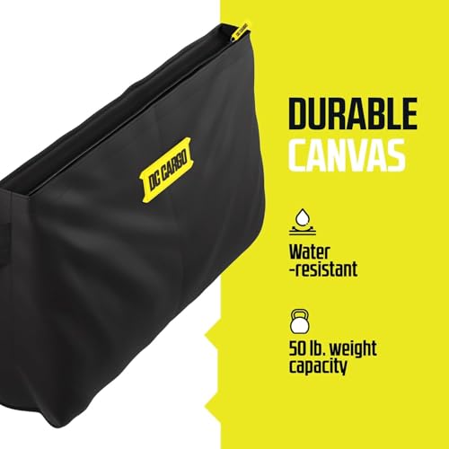 DC Cargo Mall E-Track Storage Bag for Trailers - Heavy-Duty 14 in x 24 in Canvas Zippered E-Track Bag - Weight Capacity 50 lb. - E-Track Accessories - 2 pack - size: 2-pack