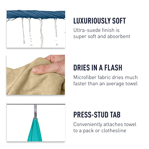 Sea to Summit Tek Towel, Plush Camping and Travel Towel - color: Sage Green, style: Large