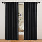 RYB HOME Blackout Curtains 80 inches Long Thermal Insulating Large Window Curtains for Living Room Bedroom Dining Home Office Backdrop, Black, W 42 x L 80 per Panel, 2 Panels - color: Black, size: 42"W x 80"L (Pack of 2)