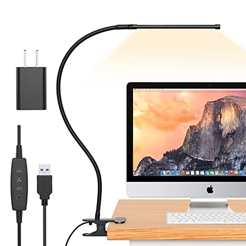 iZELL Reading Light, Book Light for Reading in Bed [77 LEDs Light with 3 Color Modes & 10 Brightness Levels] 27.6-inch Flexible Gooseneck LED Desk Lamps, Easy Clip on USB Reading Lamp for Table - size: 27.6'' Height