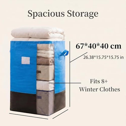 Large Capacity Storage Organizer Bag,Heavy Duty Waterproof Moving Tote Bag,Space Saver Packing Bag for Bedding,Household Items,Moving & Long Term Storage