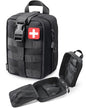 LIVANS 1000D First Aid Bag Empty Medical Ifak Pouch Molle EMT Pouches Rip-Away Tactical Military Trauma Emergency Medic Bag - color: Black-small Size(5.7"lx 3.4"w X 7.9"h)