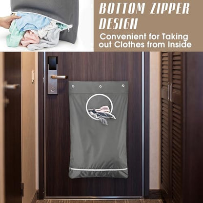 2 Pack Magnetic Hanging Laundry Bags for Cruise Ship over the Door Dirty Clothes Hamper with Magnets Cruise Cabin Storage Organizer