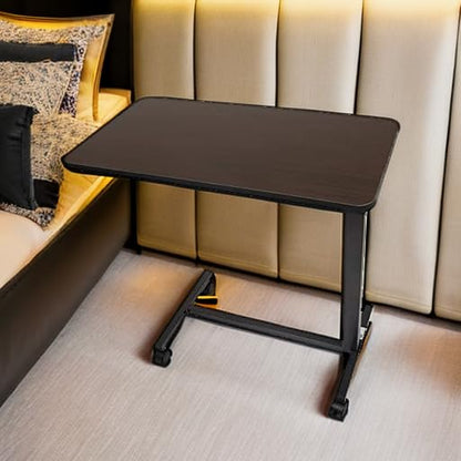 Roscoe Medical Hospital Bed Table, Rolling Overbed Table, Laptop Tables for Recliner, Bed, Bedside and Sofa - Computer Tables, Hospital Tray, Adjustable with Wheels and Secure Height Adjustment
