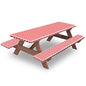 6ft Picnic Table and Bench Cover, Camping Essentials RV Gear, 72in Waterproof Windproof Outdoor Elastic All Around Tablecloth, Fitted Rectangle Tables and Seats, Red-White Checkered - color: Red-white Checkered, size: 72"