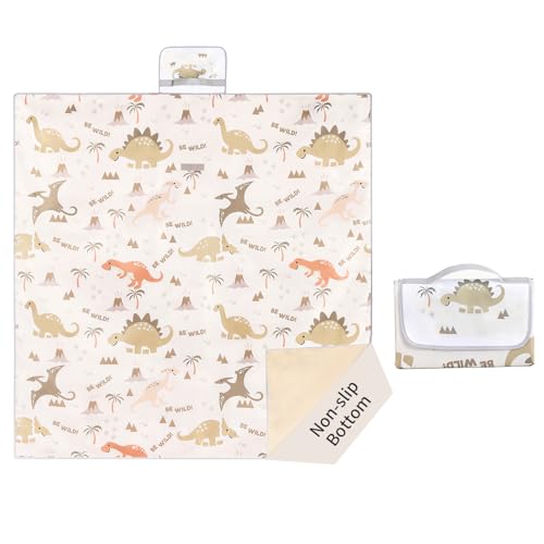 Insular Baby Splat Mat for Under High Chair/Arts/Crafts, Anti Slip and Waterproof Splash Mat for Floor, Portable Picnic Mat, 51x51 Inch, Dinosaur - color: Dinosaur