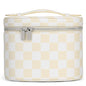 YFGBCX Checkered Makeup Bag Vanity Case with Divider Travel Toiletry Bag Women Cosmetic Bag Makeup Organizer Case - color: Checkered-Beige