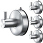 DGYB Suction Cup Hooks for Shower 4 Packs Black Towel Hooks for Bathrooms Wall Robe Loofah Hook for Hanging (New-Brushed 4Pcs) - color: New-Brushed 4Pcs